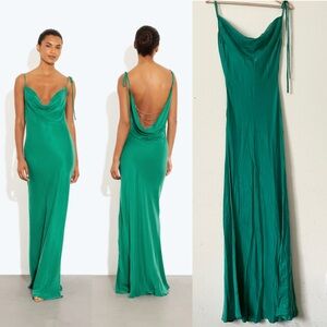 Rat & Boa XXS Ophelia green cowl sleeveless maxi dress in green